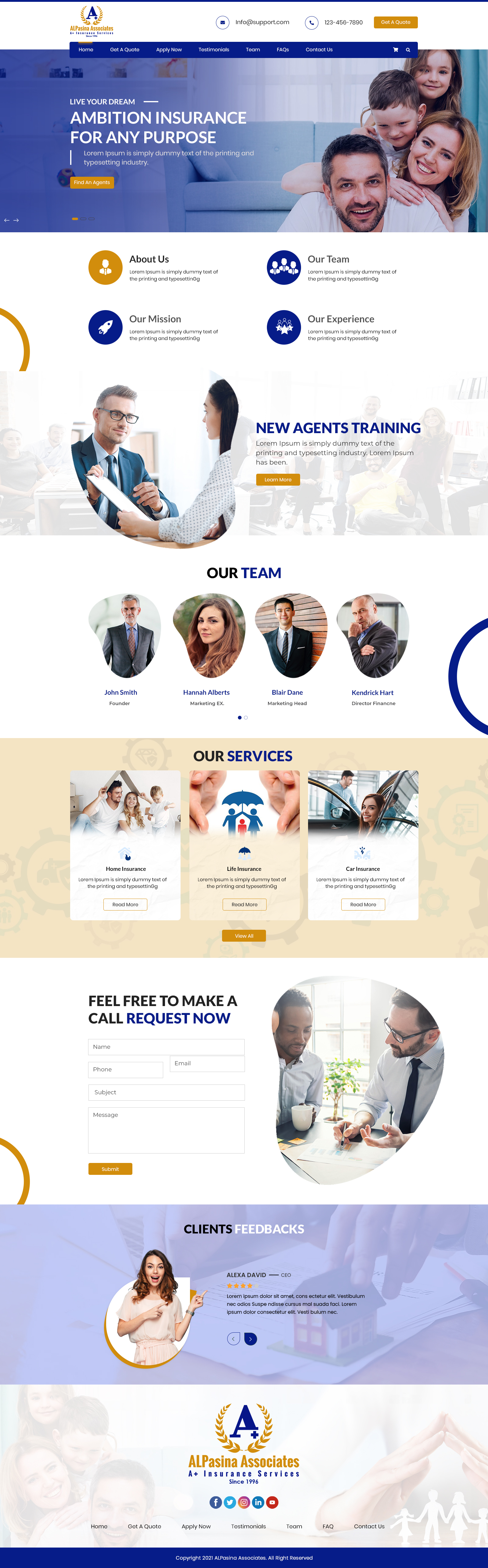 AlPasina Associates Insurance Agency Website preview