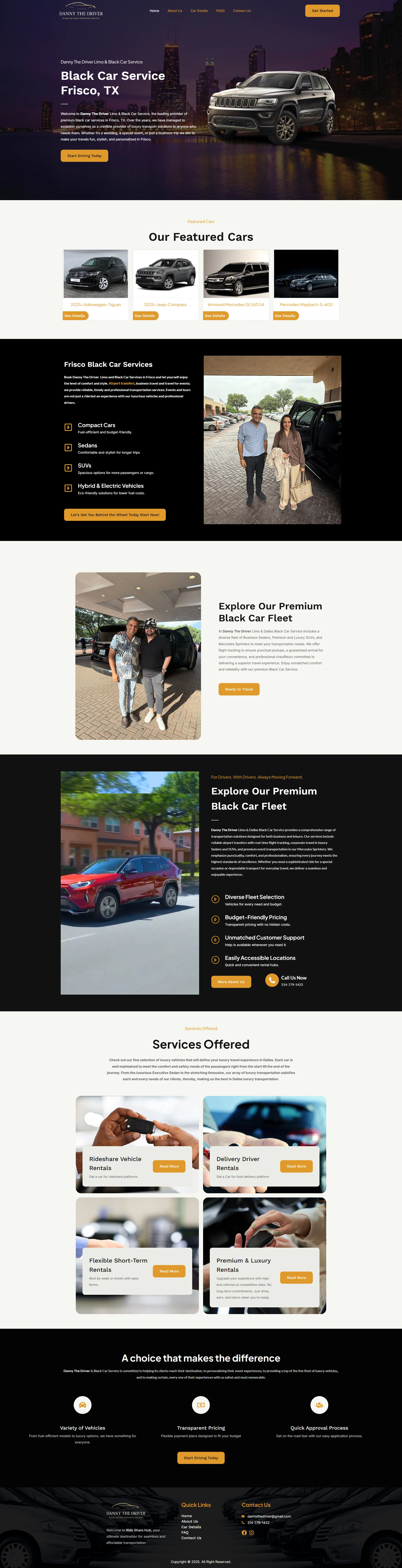 Luxury Chauffeur & Black Car Service Website preview